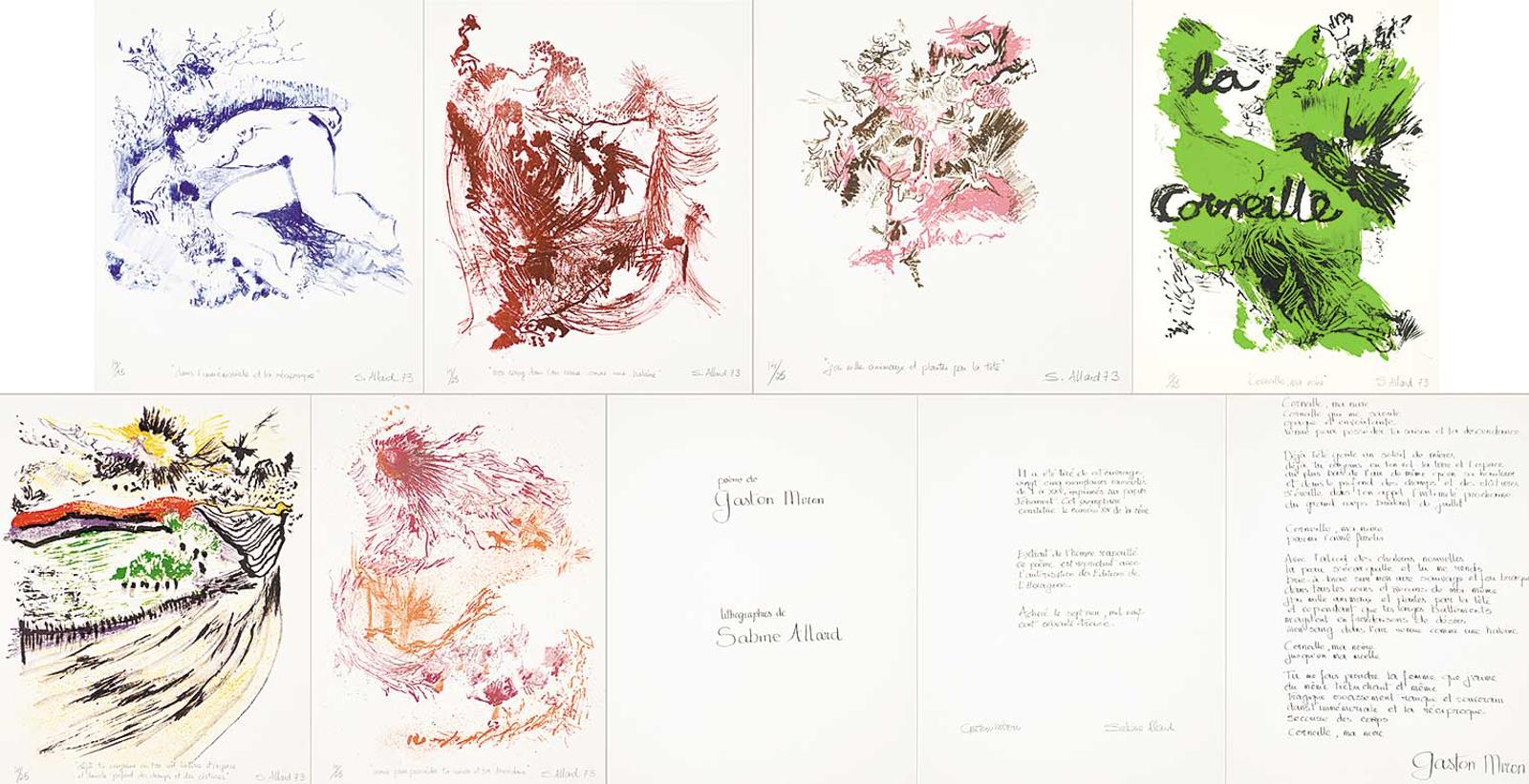 Sabine [Allard-Decelles] Allard - Untitled - Portfolio of Poem and Lithographs  #14/25