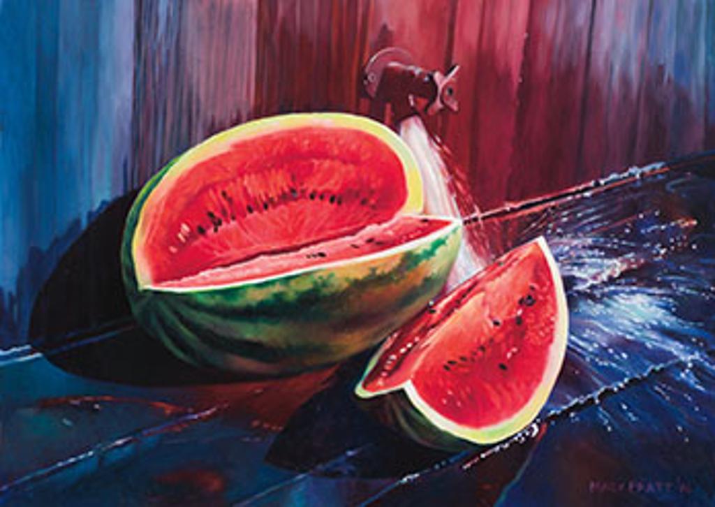 Mary Frances West Pratt (1935-2018) - Water, Spout & Cut Melon