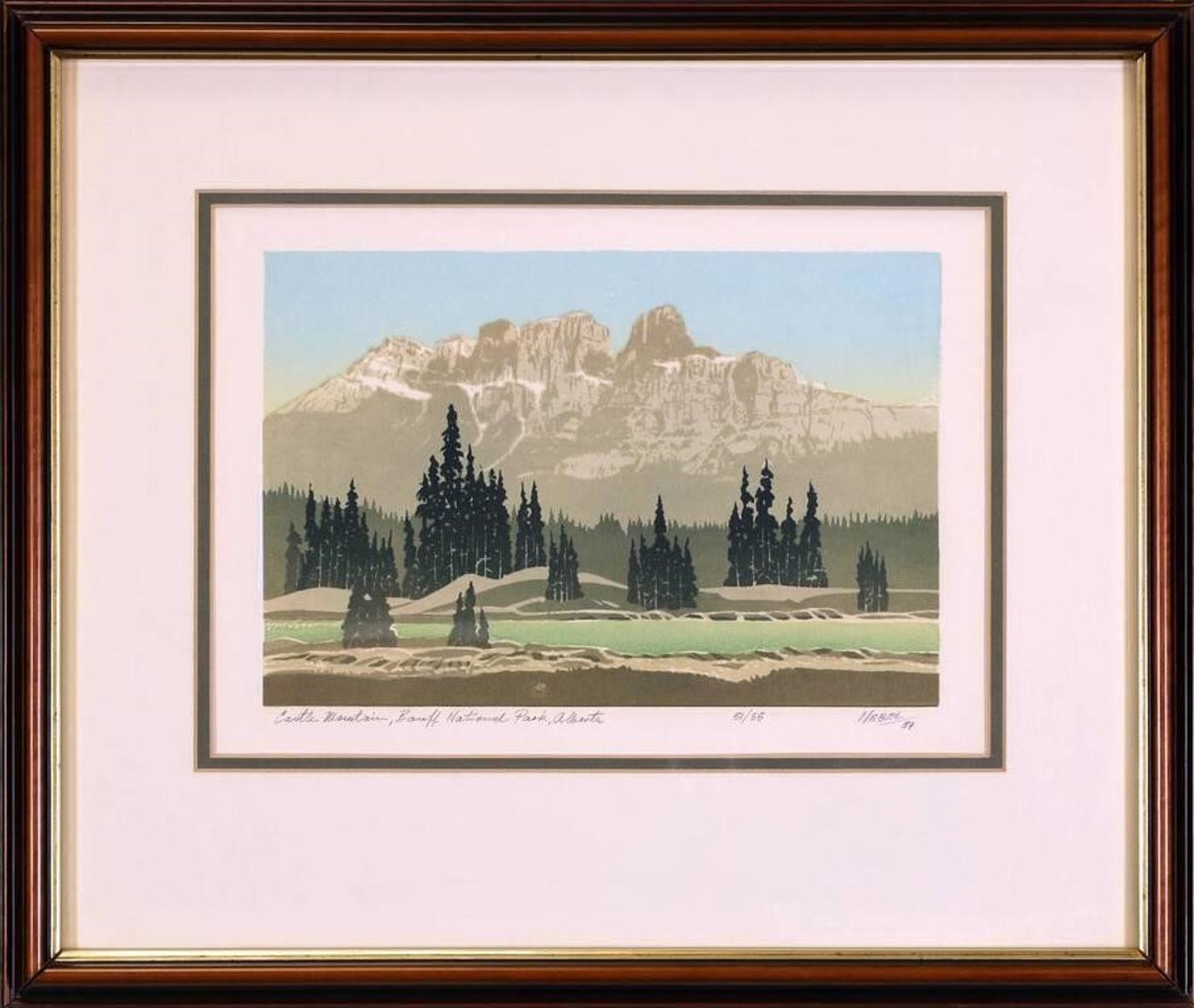 George Weber (1907-2002) - Castle Mountain, Banff National Park, Alberta; 1989; ed. #51/55