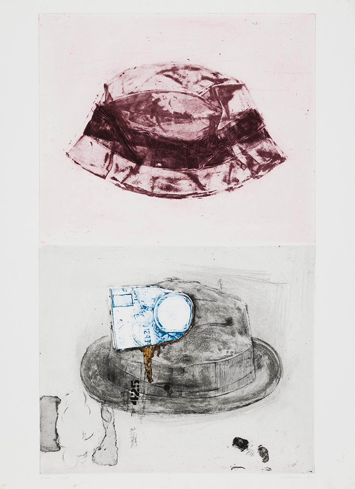 Betty Roodish Goodwin (1923-2008) - Two Hats With Tin Two