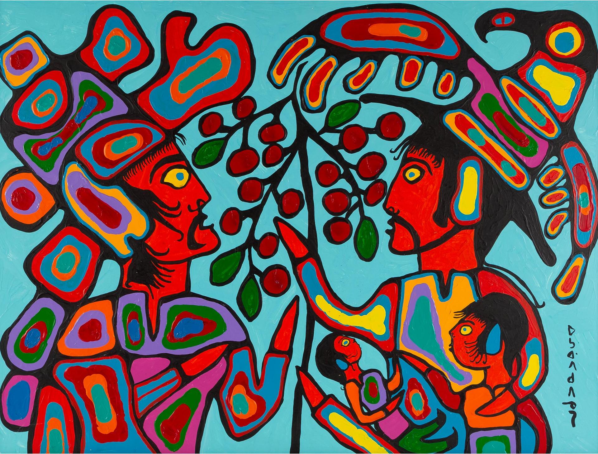 Norval H. Morrisseau (1931-2007) - Two Shaman
