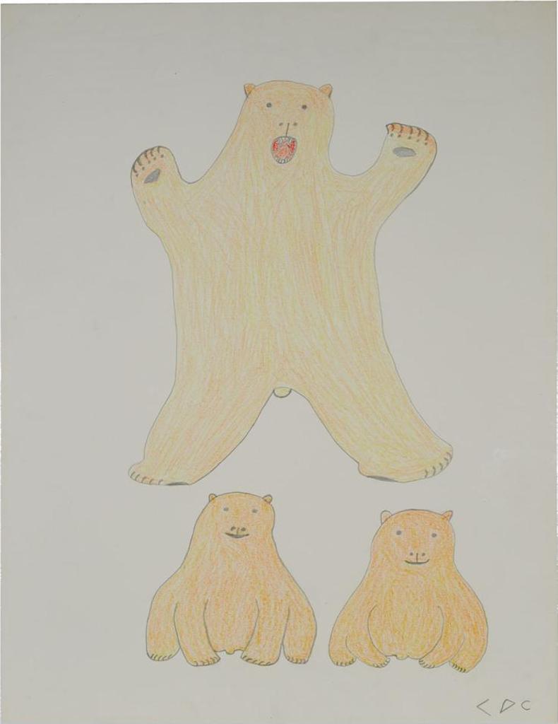 Pauta Saila (1916-2009) - Untitled (Three Polar Bears)