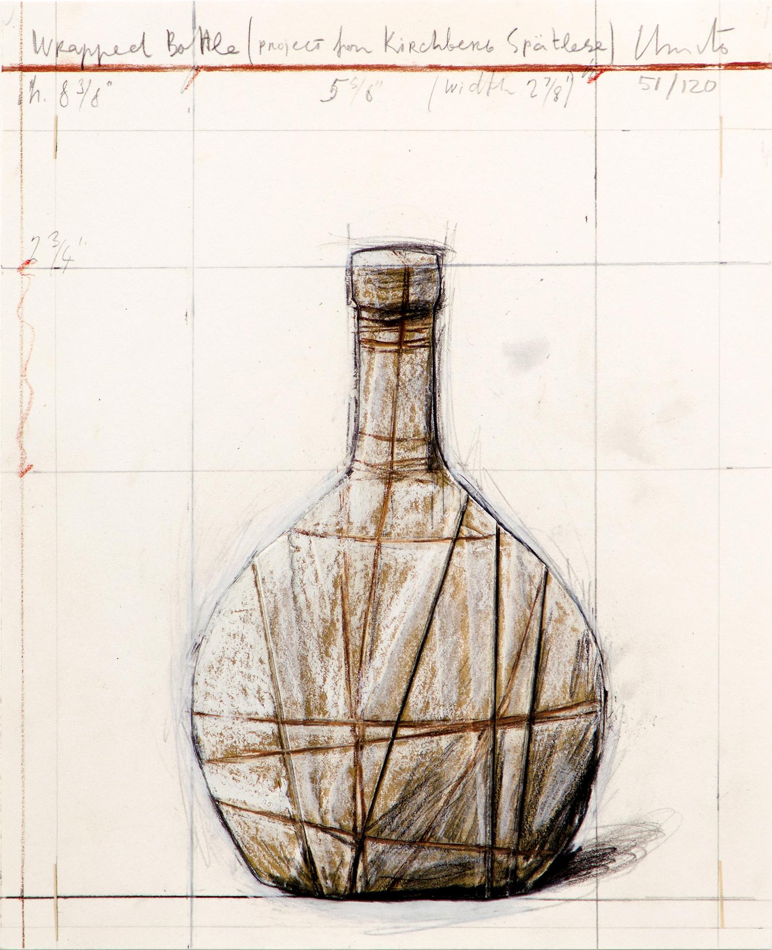 Christo (1935-2020) - Christo, Wrapped Bottle (Projet / Project for Kirchberg Spätlese), 2001 - 2007