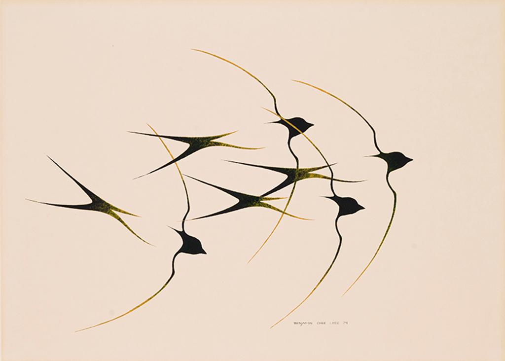Benjamin Chee Chee (1944-1977) - Swallows in Flight
