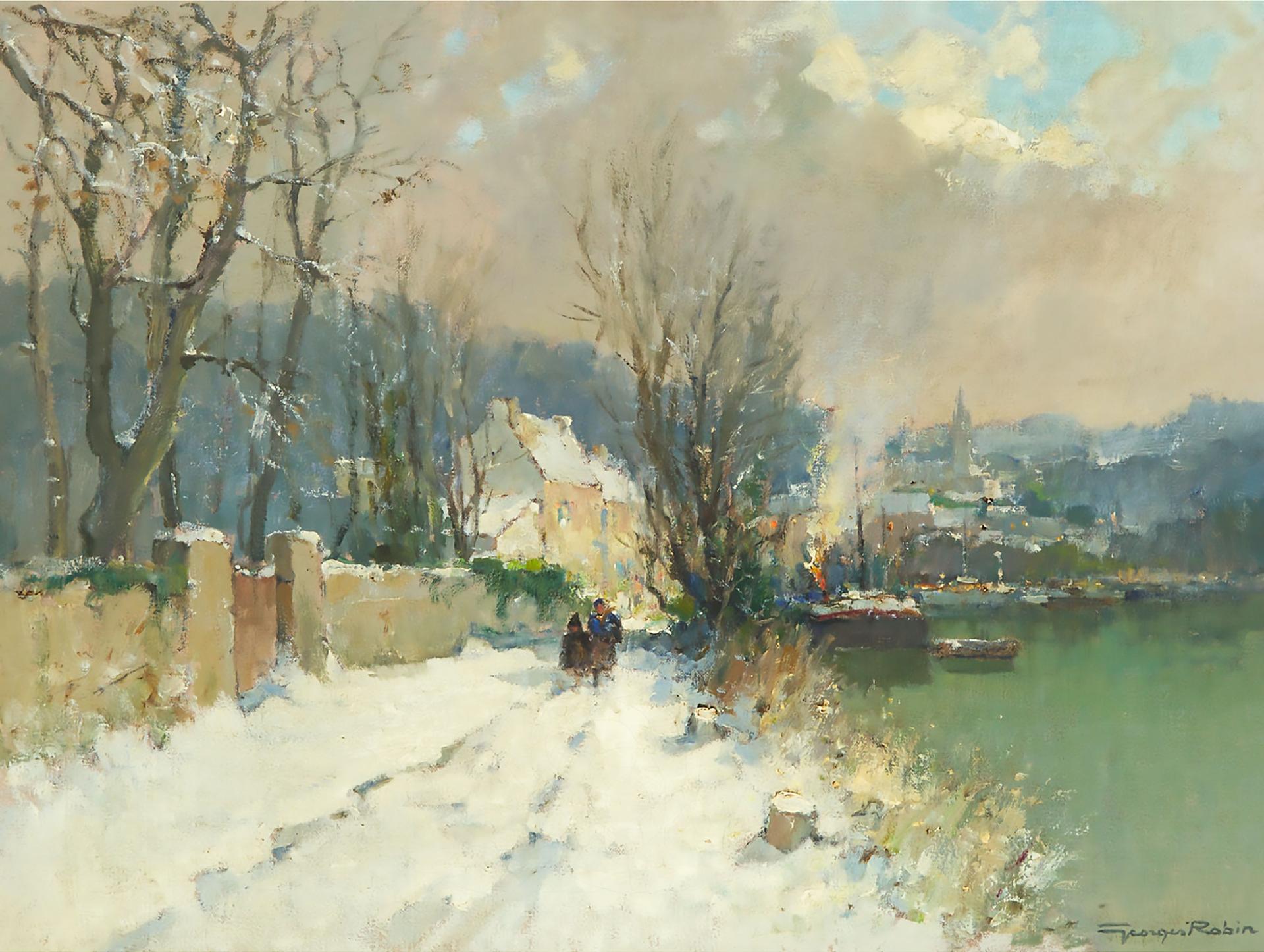 Georges Charles Robin (1873-1943) - La Seine À Bougival - Le Soir