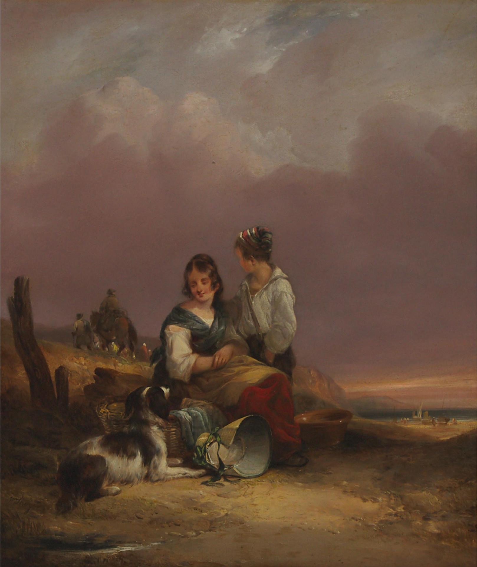 William Shayer the Elder (1787-1879) - Fisherman's Children, Nursling, Southampton, No. 11