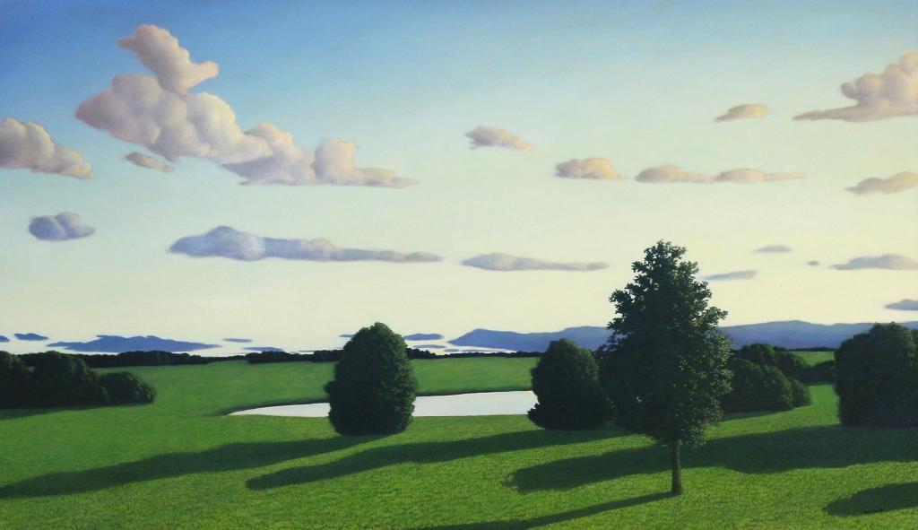 Karl Skaret (1966) - Summer Landscape With Trees And Clouds; 1999