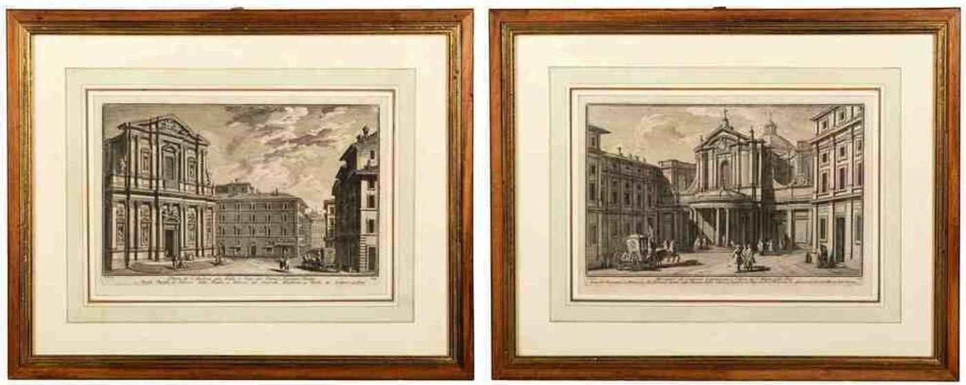 Giuseppe Vasi (1710-1782) - Pair of 18th century engravings by Giuseppe Vasi.