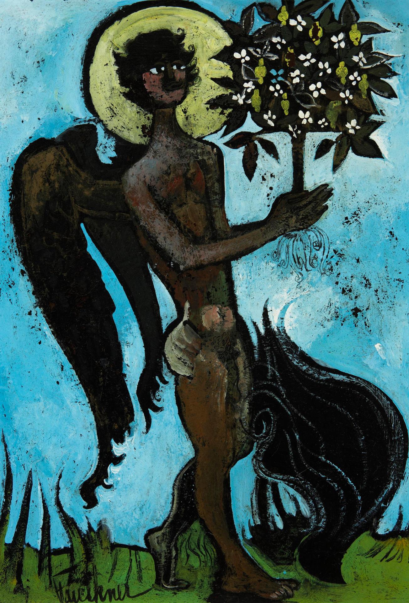 Henry Lawrence Faulkner (1924-1981) - Sicillian (sic) Boy with a tree for god