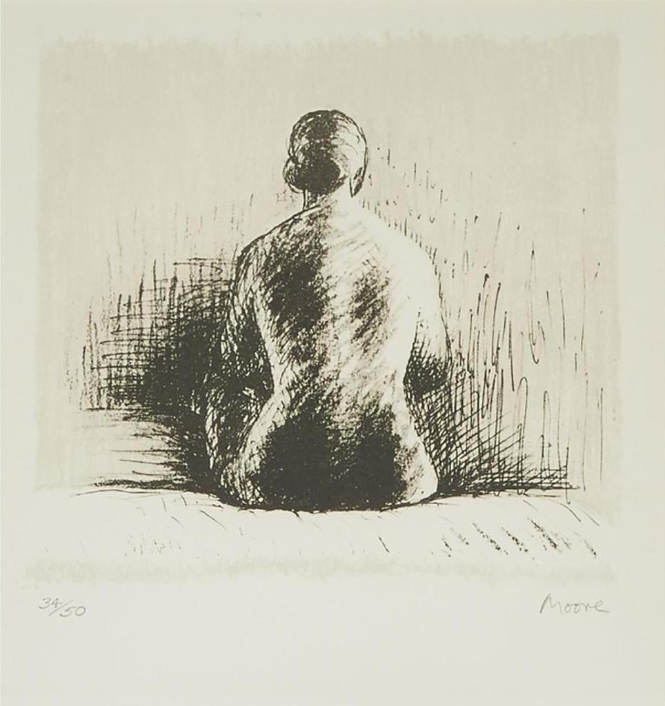 Henry Spencer Moore (1898-1986) - Seated Figure Back (Plate 8 From Nudes), 1974 [cramer, 404]