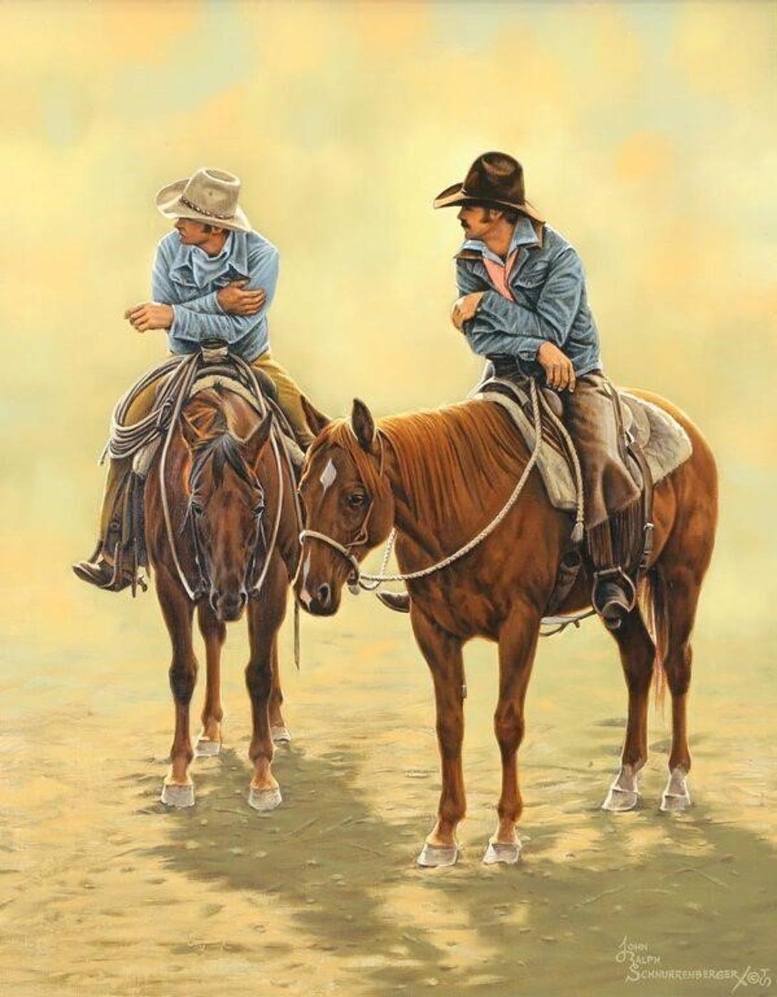 John Ralph Schnurrenberger (1941) - Born To Be Cowboys; 1997