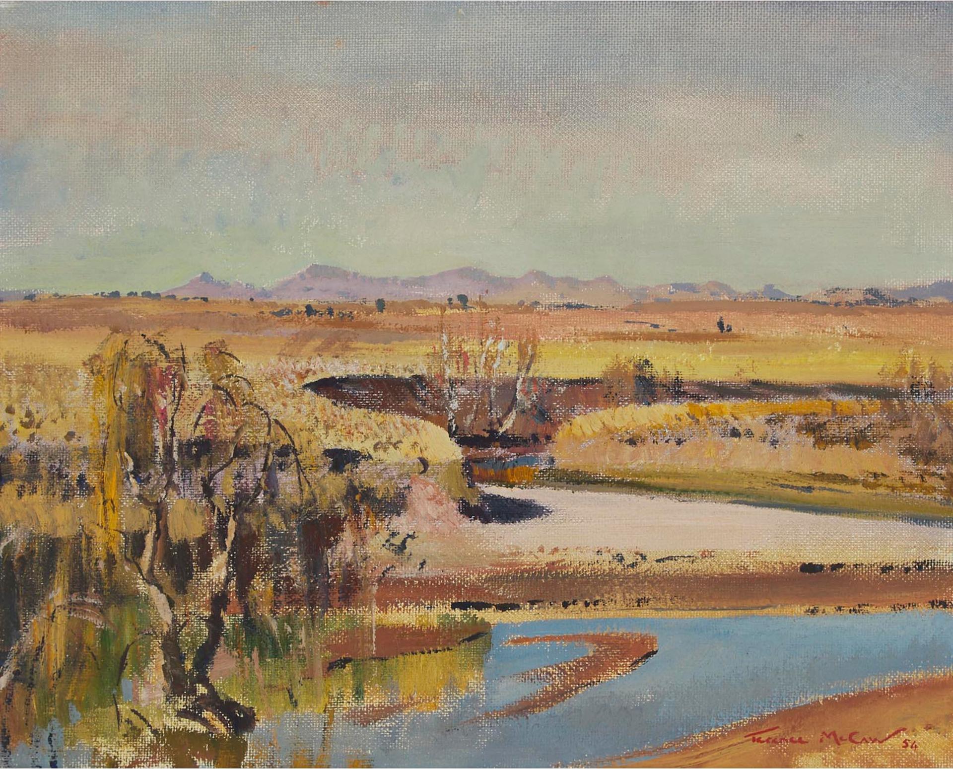 Terrence John McCaw (1913-1978) - Desert Landscape With Hills, 1954