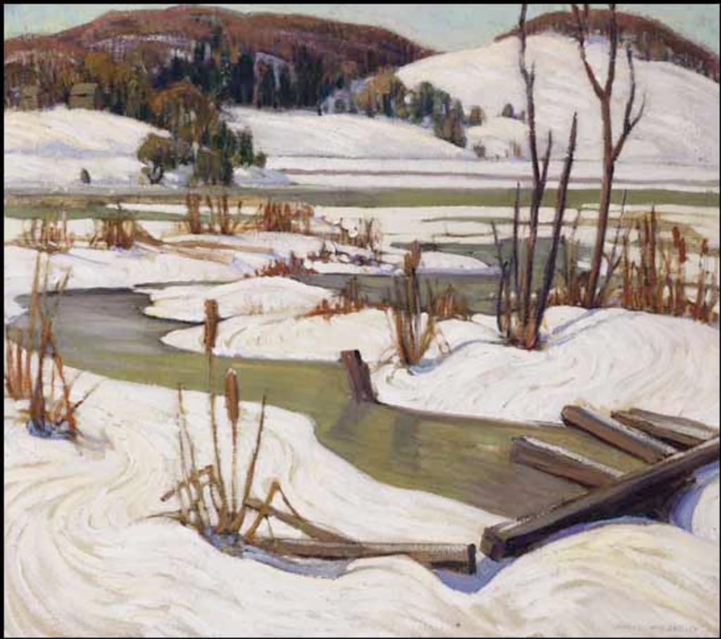 Doris Jean McCarthy (1910-2010) - Ice on the Brook, Haliburton