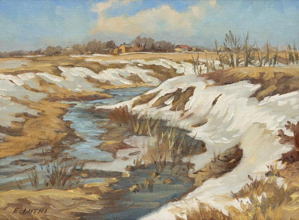 Ernest (Ernie) Luthi (1906-1983) - Untitled - Creek, Early Spring