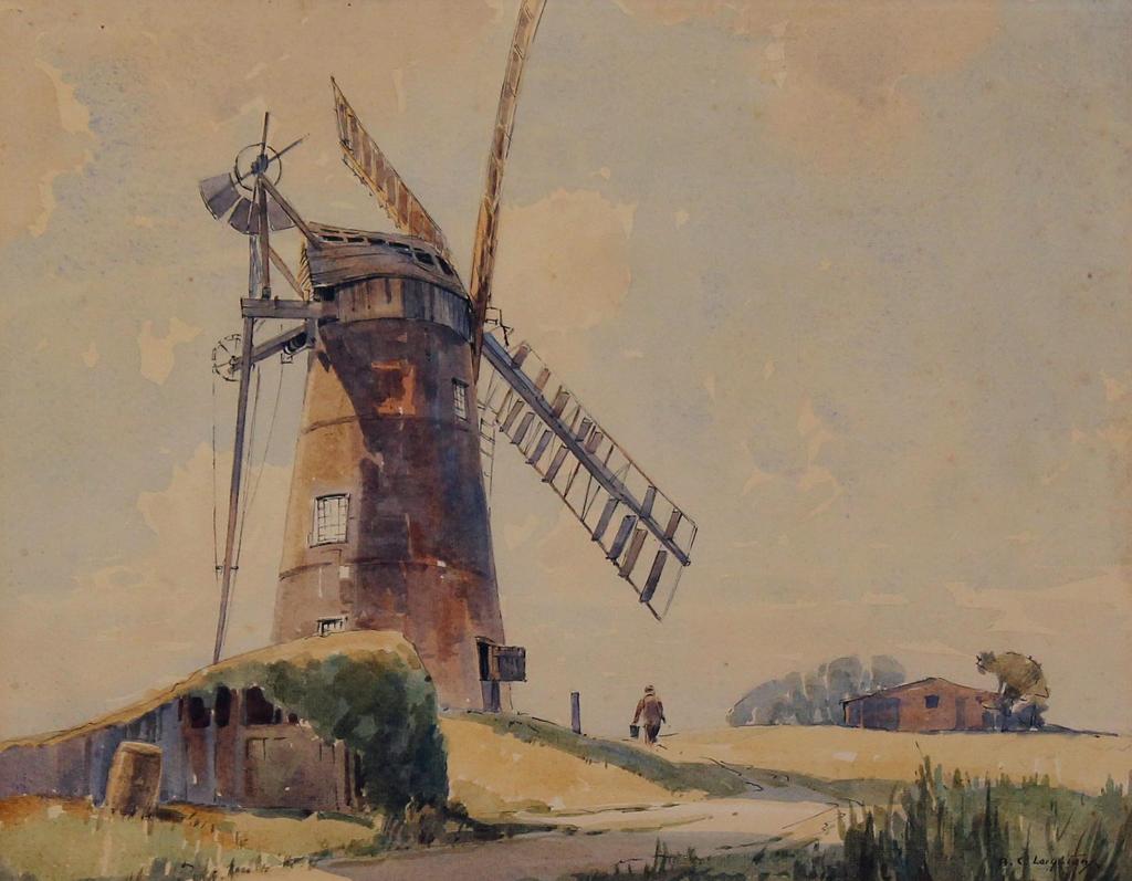 Alfred Crocker Leighton (1901-1965) - Ludham Mill, Norfolk Broads; 1928