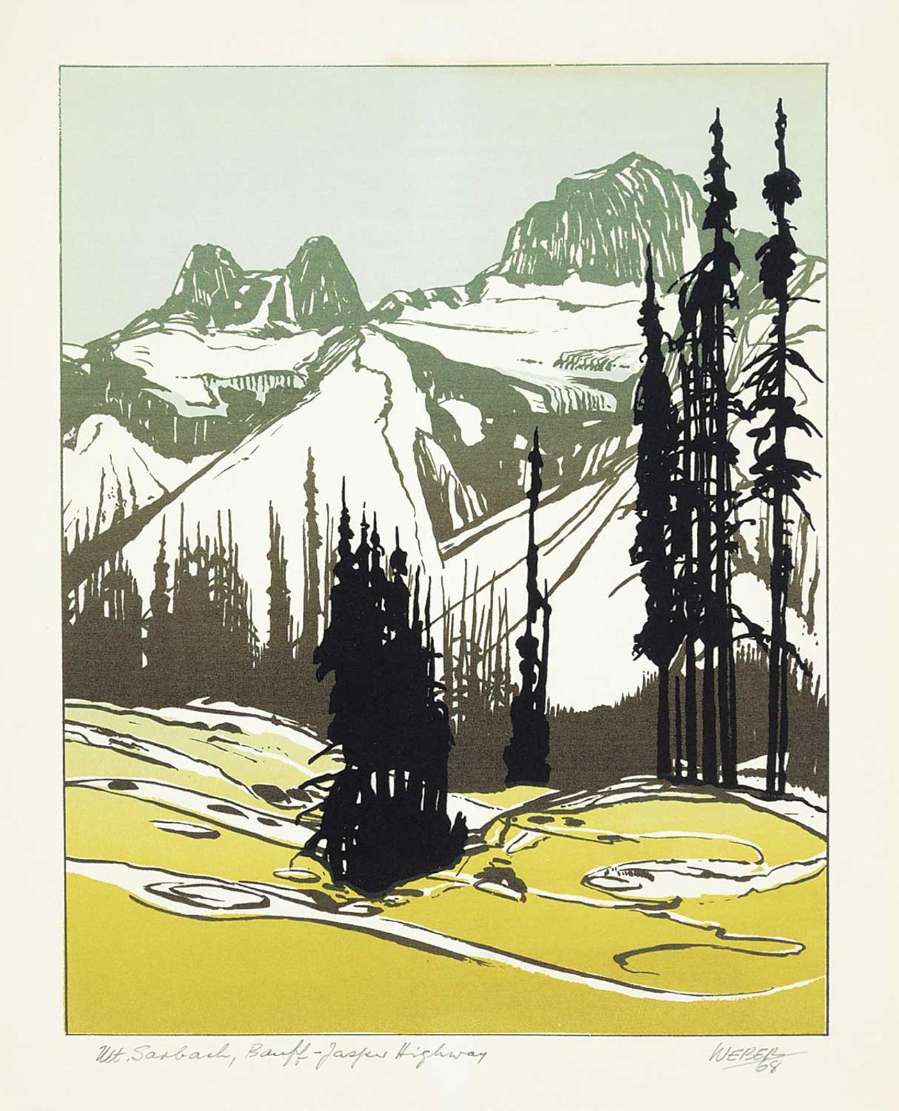 George Weber (1907-2002) - Mt. Sawback, Banff - Jasper Highway