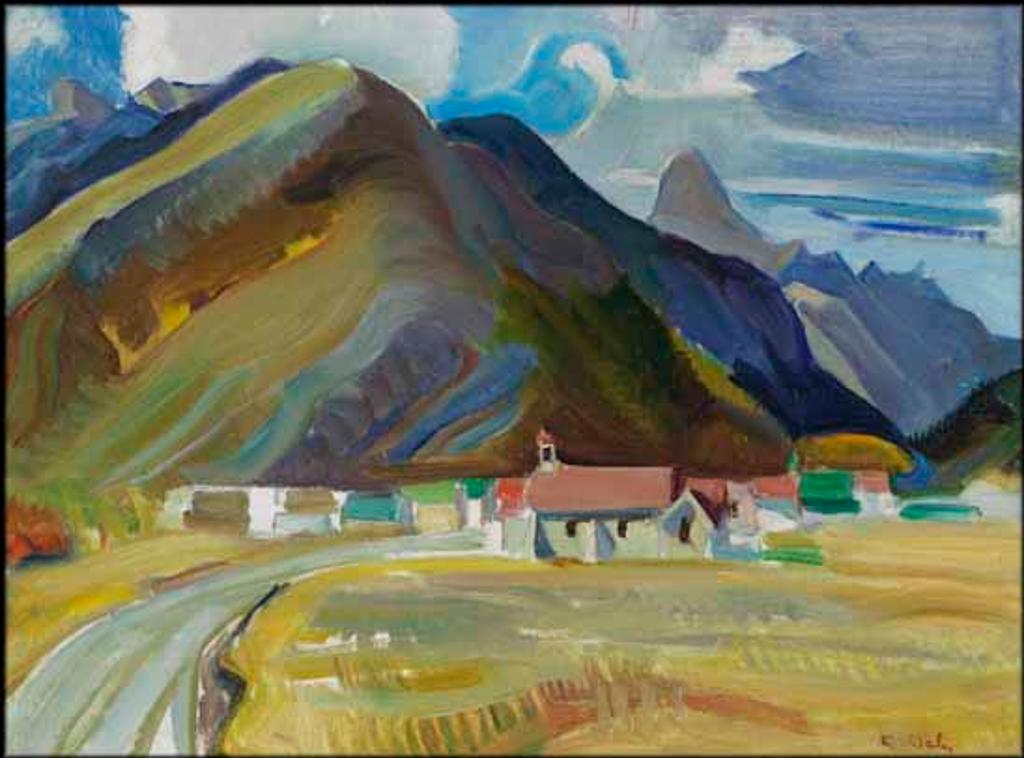 Kathleen Frances Daly Pepper (1898-1994) - Village in the Rockies