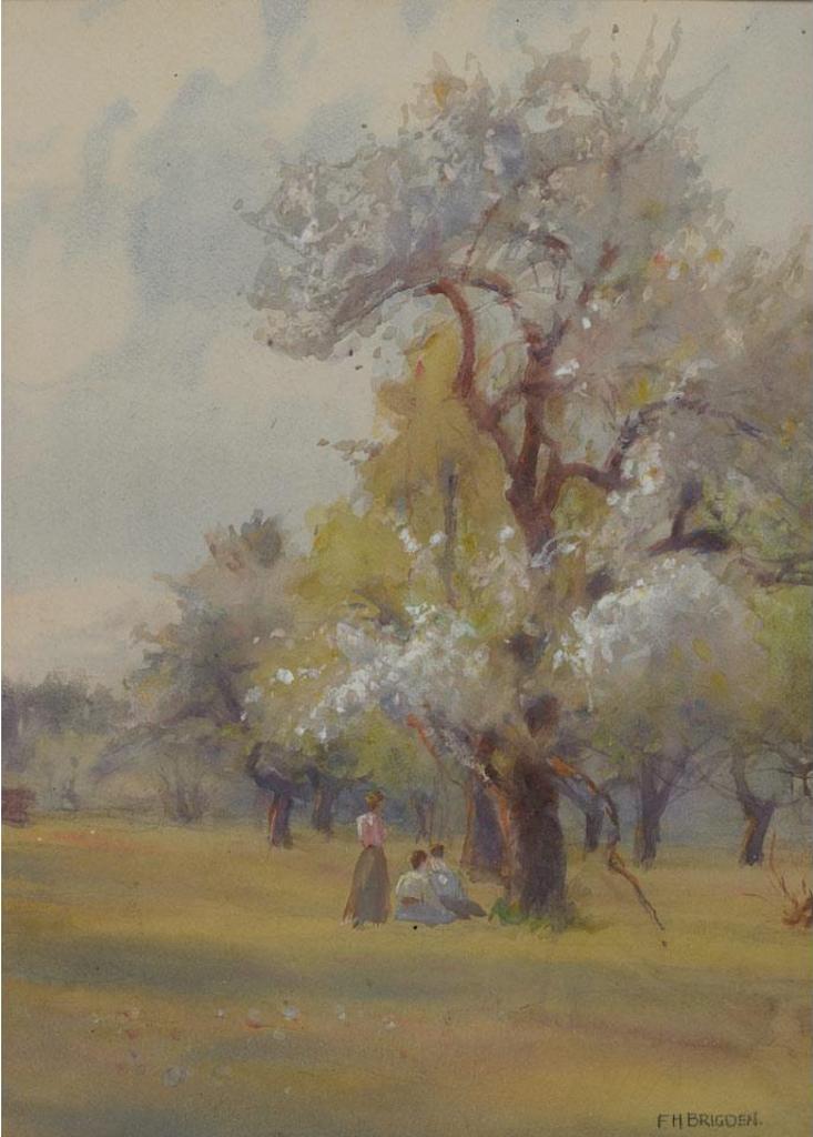 Frederick Henry Brigden (1871-1956) - Figures In The Orchard