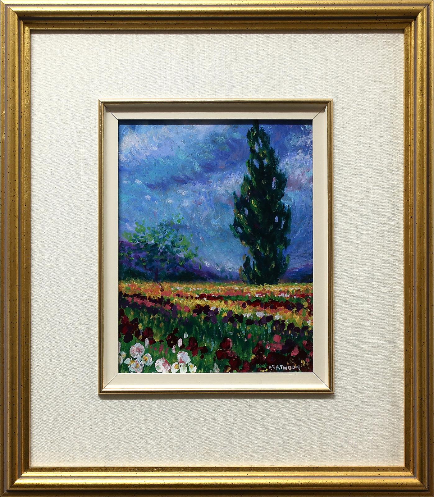 David Arathoon (1959) - Irises Under A French Sky