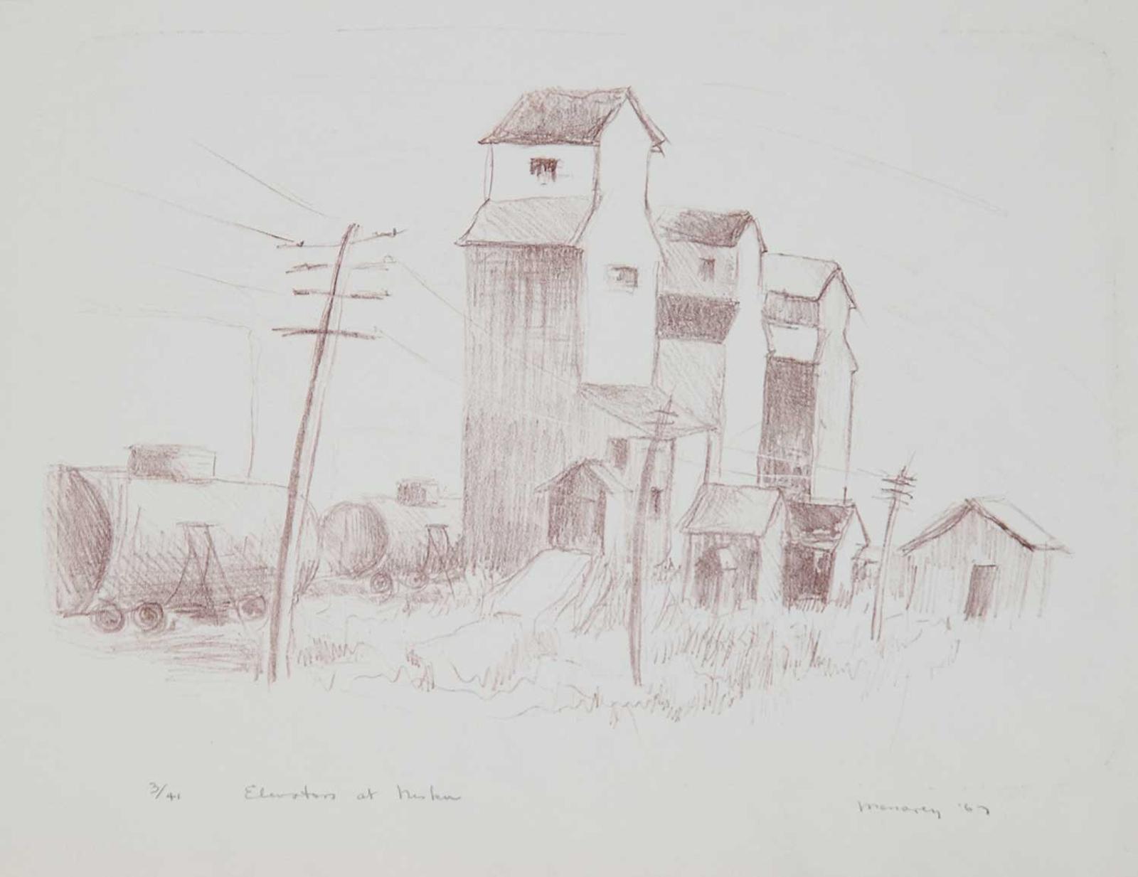 Thelma Alberta Manarey (1913-1984) - Elevators at Nisku  #3/41