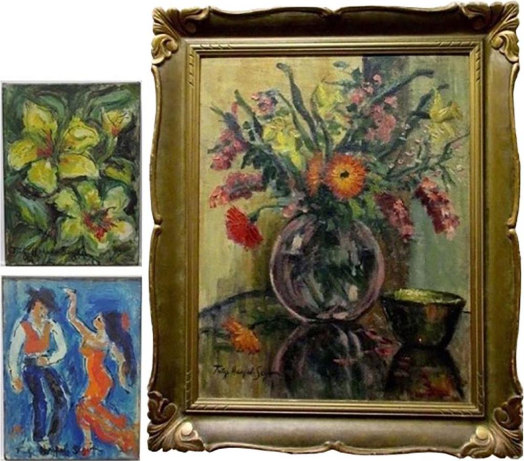 Bertha (Tutzi) Haspel-Sequin (1911-2009) - Yellow Flowers; Dancers; Mixed Bouquet