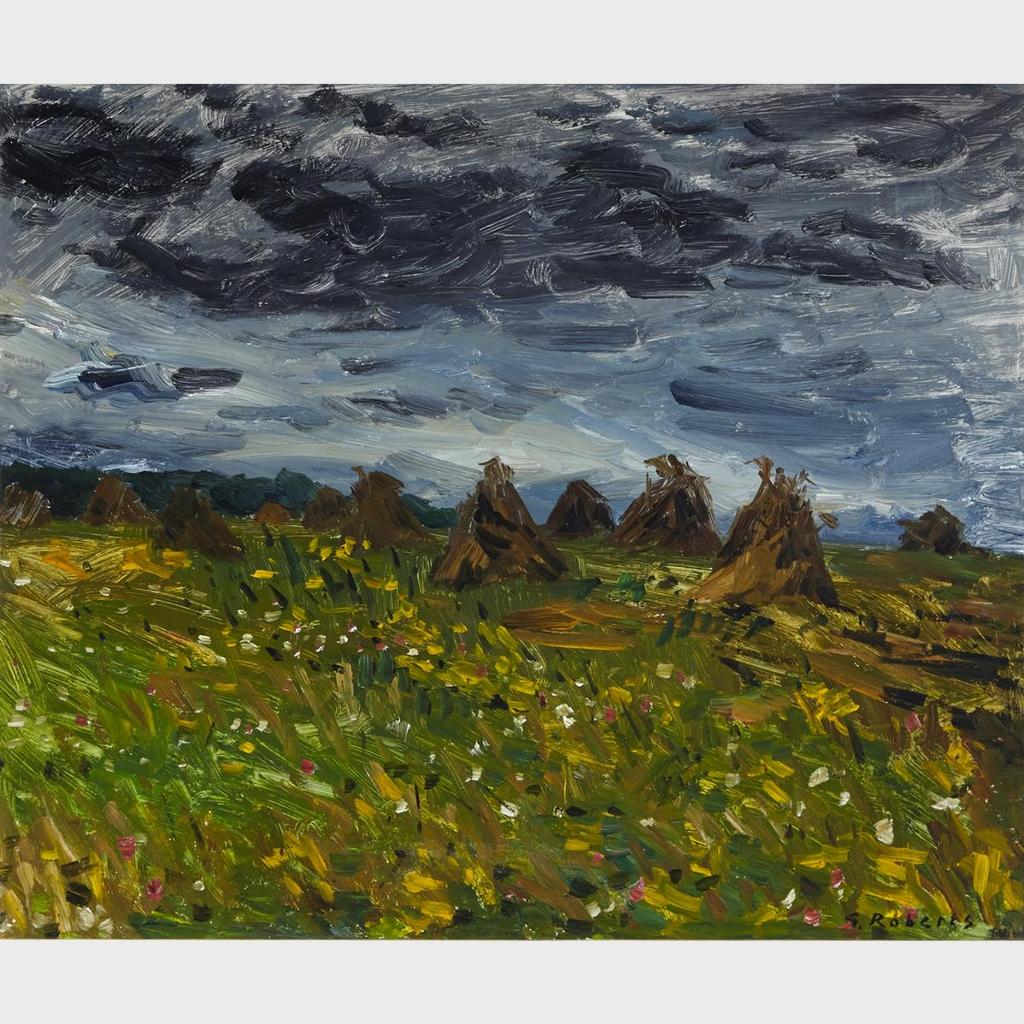 William Goodridge Roberts (1921-2001) - Oat Field Under A Dark Sky