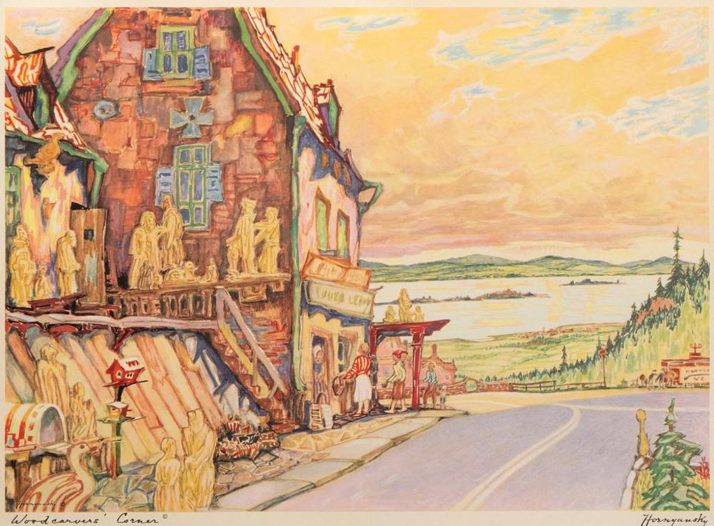Nicholas Hornyansky (1896-1965) - Woodcarver's Corner