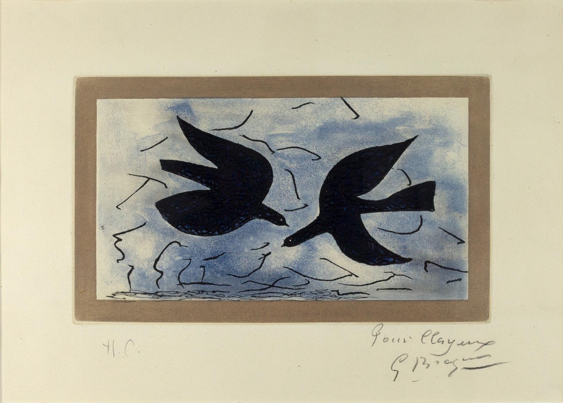 Georges Braque (1882-1963) - Les deux oiseaux (Oiseaux X), 1956