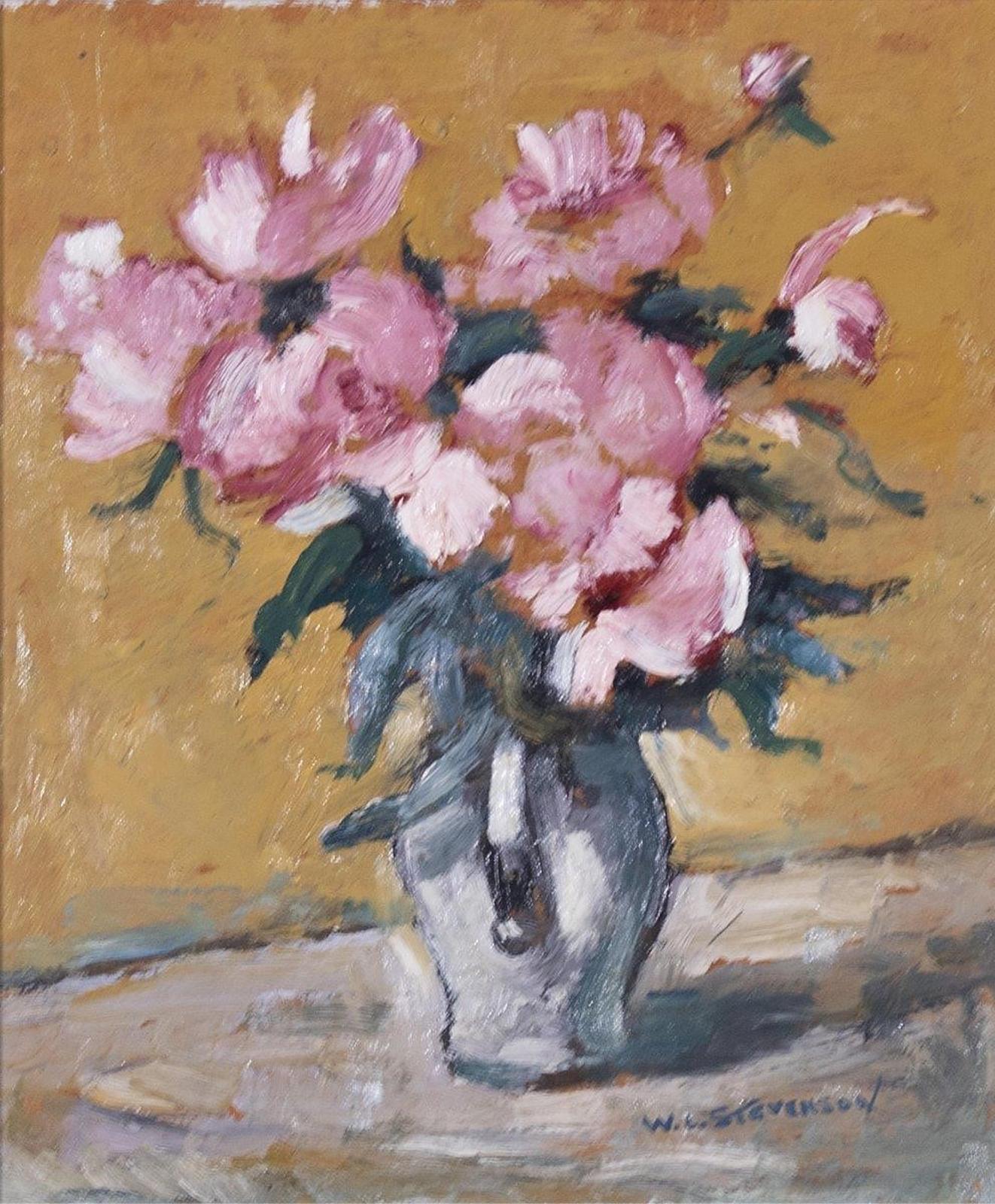 William Lewy Leroy Roy Stevenson (1905-1966) - Peonies In A Jug