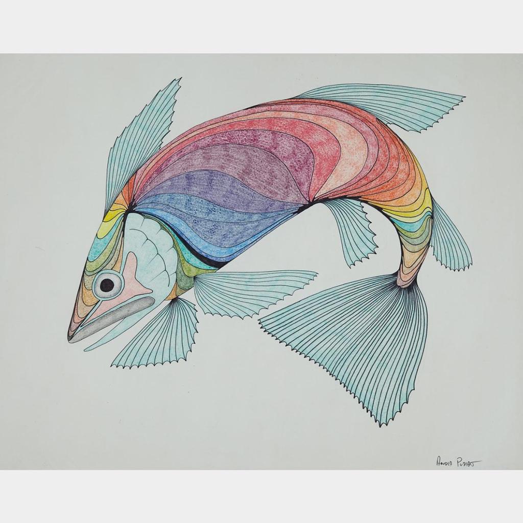 Aoudla Pudlat (1951-2006) - Untitled (Colourful Fish)