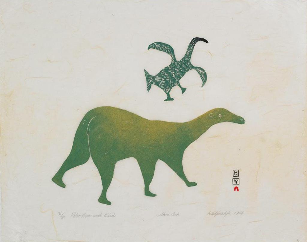 Mary (Kudjuakjuk) Qayuaryuk (1908-1982) - Polar Bear And Bird