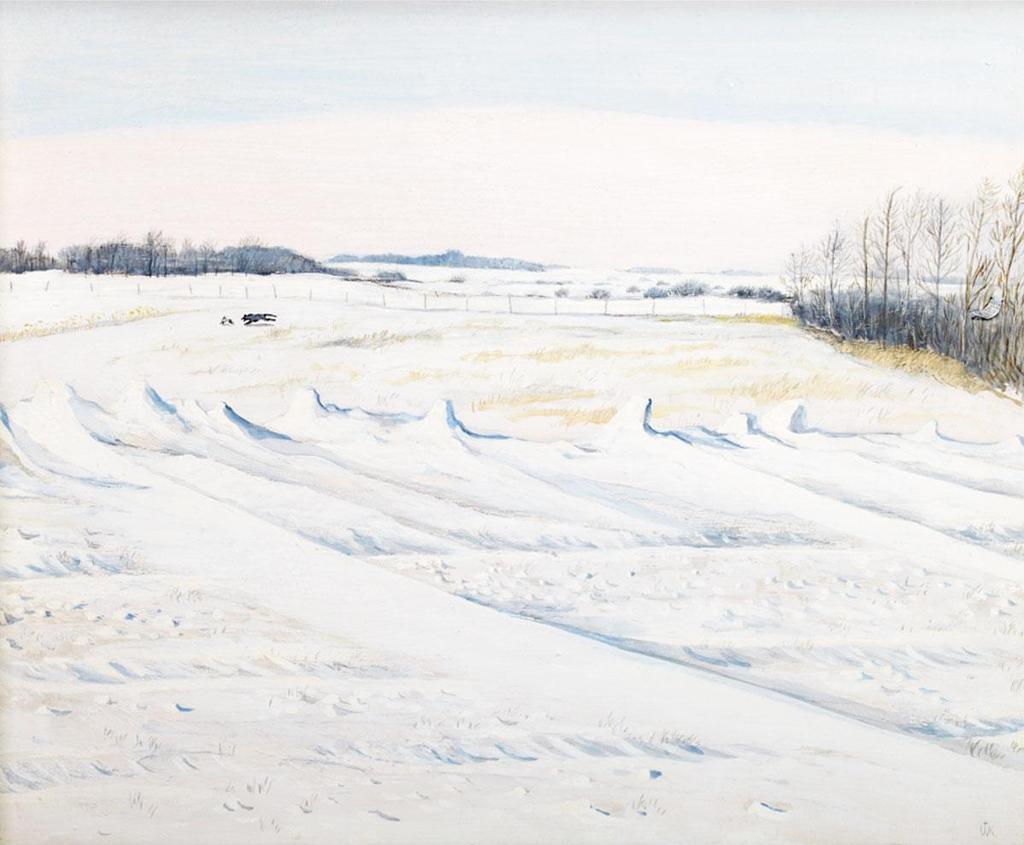 William Kurelek (1927-1977) - Winter Outside Andrew, Alberta, 1966