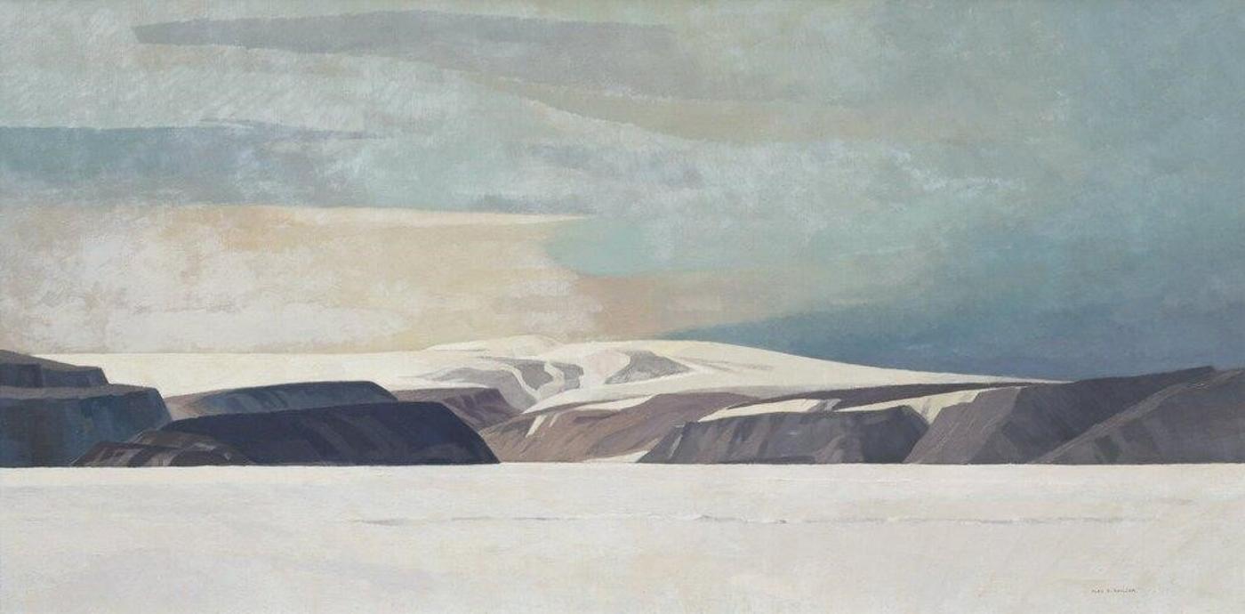 Alan Caswell Collier (1911-1990) - Primordial Land (South Shore Of Devon Island, Nwt, Over Lancaster Sound)