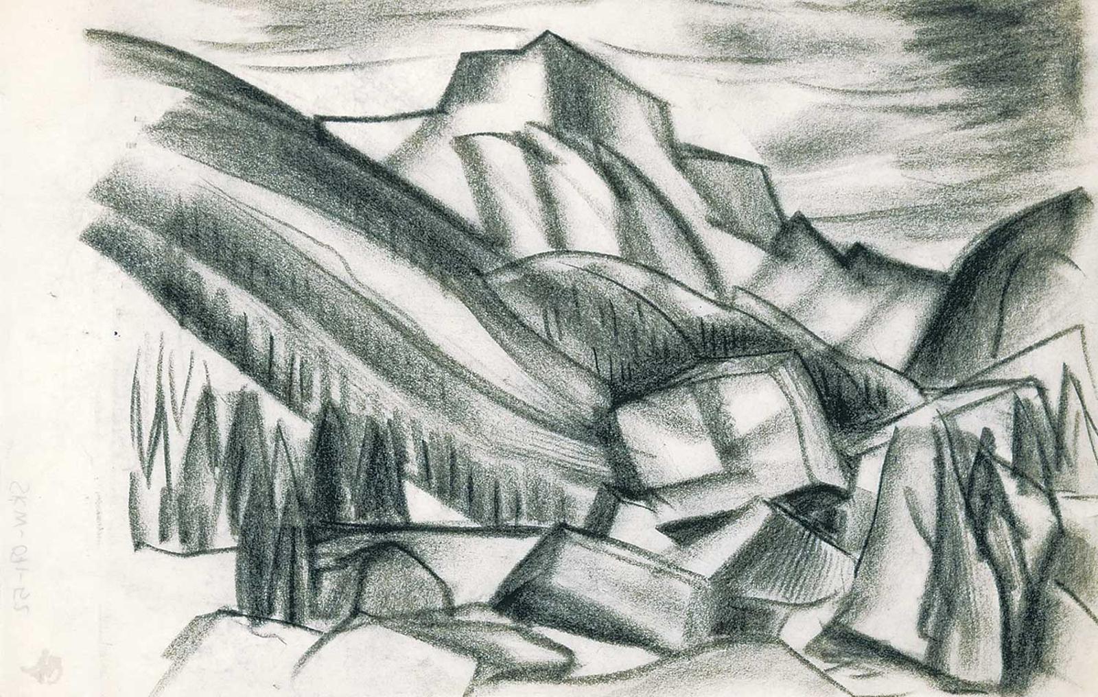 Andre Charles Bieler (1896-1989) - Untitled - Rocky Mountains, Banff