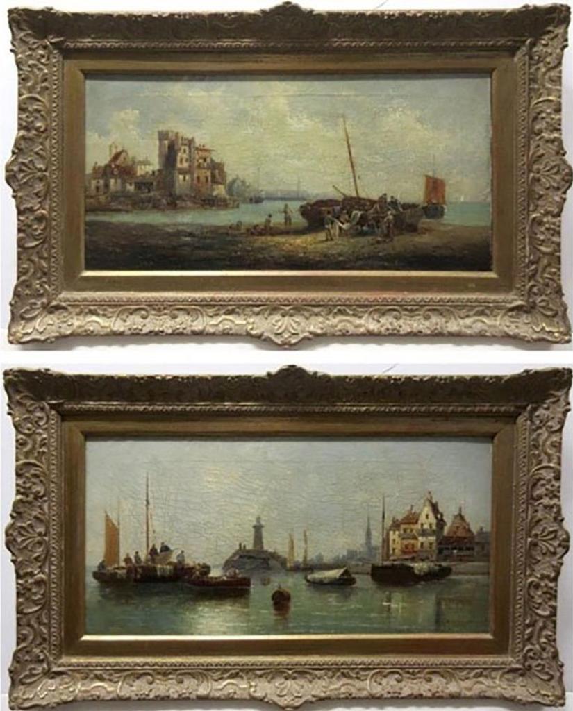 Anton Schoth (1859-1906) - Harbour Scenes