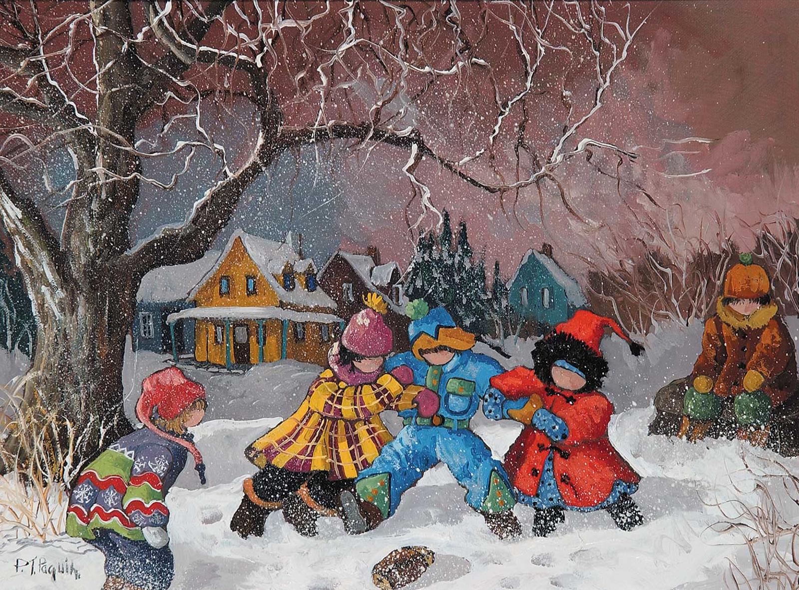 Pauline Thiboudeau Paquin (1952) - Winter Football