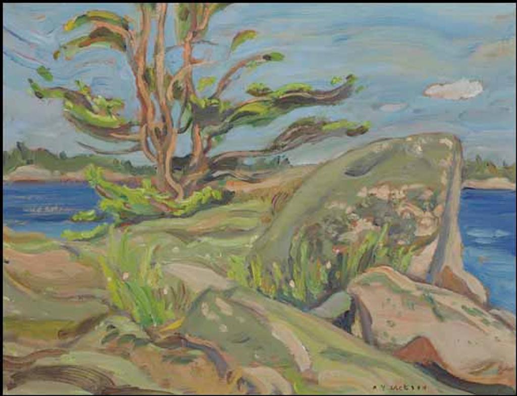 Alexander Young (A. Y.) Jackson (1882-1974) - Georgian Bay Landscape / Farm in the Countryside (verso)