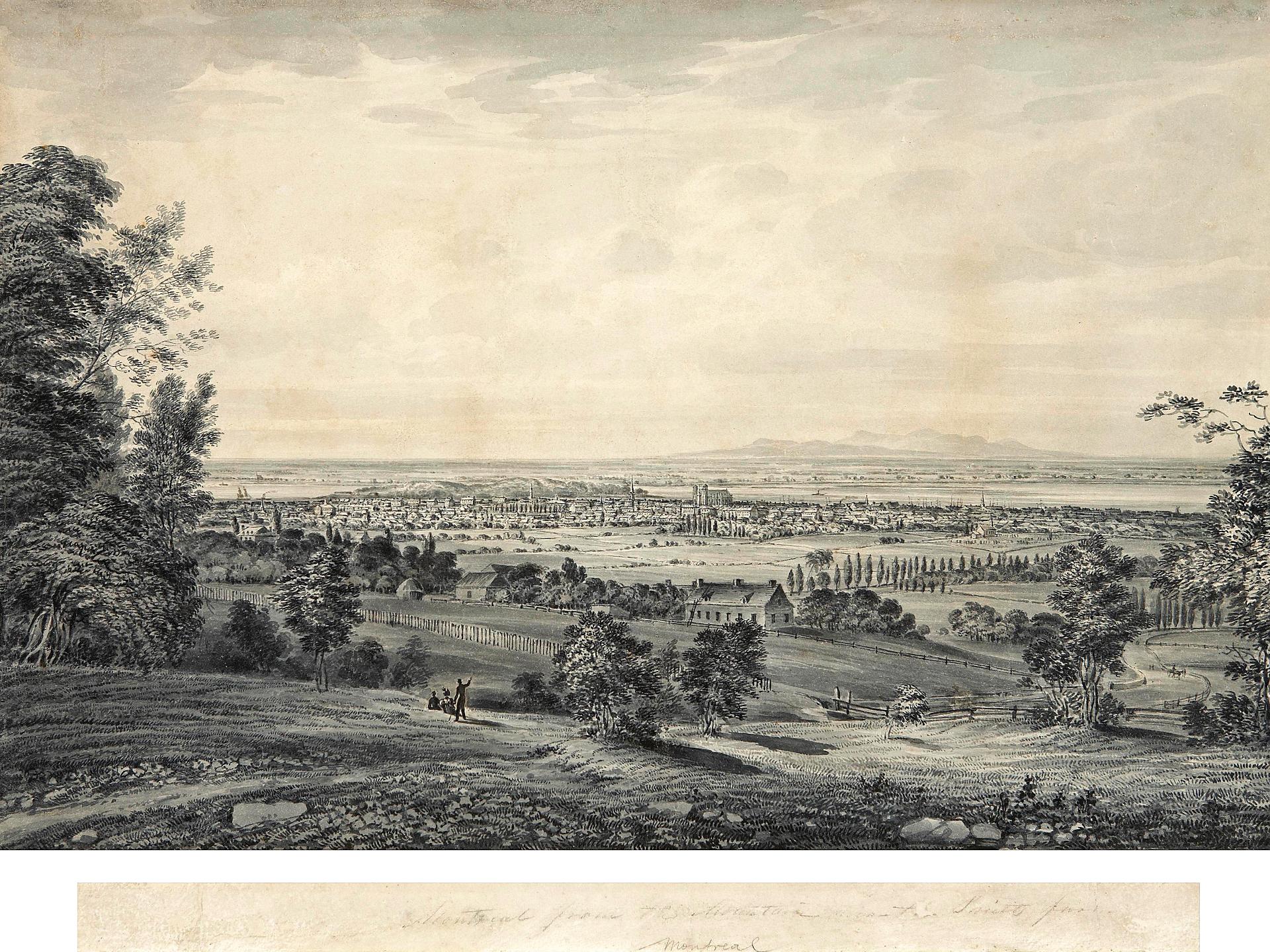 James D. Duncan (1805-1881) - Montreal from the Mountain and the Priests Farm