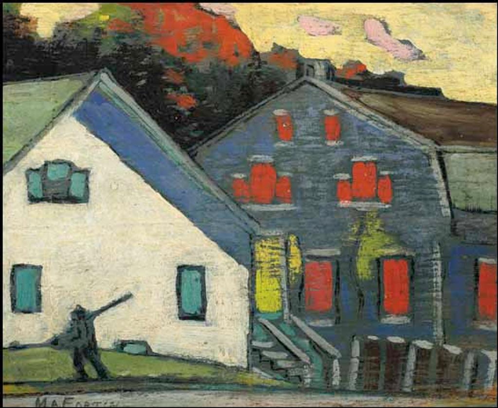 Marc-Aurèle Fortin (1888-1970) - Village Houses with Figure
