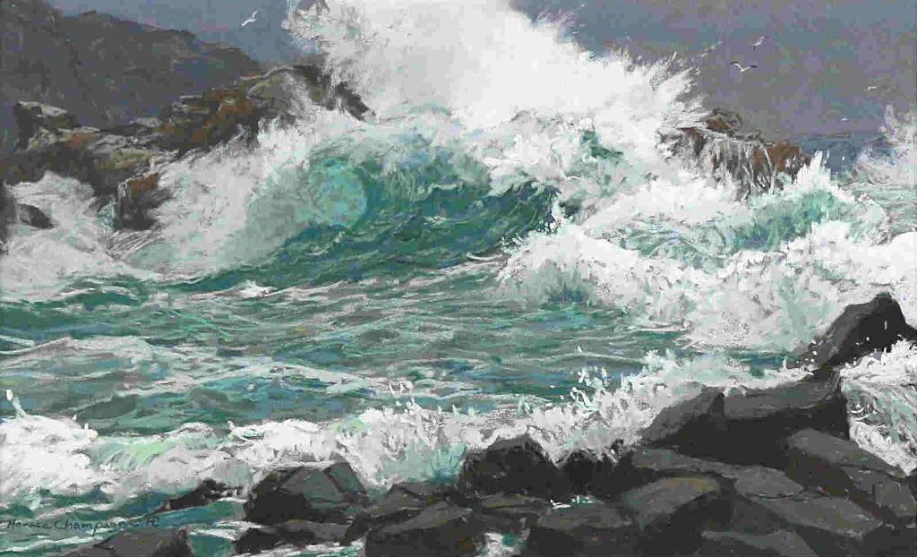 Horace Champagne (1937) - Giant Atlantic Swells (Light House Trail, Rose Blanche, Newfoundland); 2008
