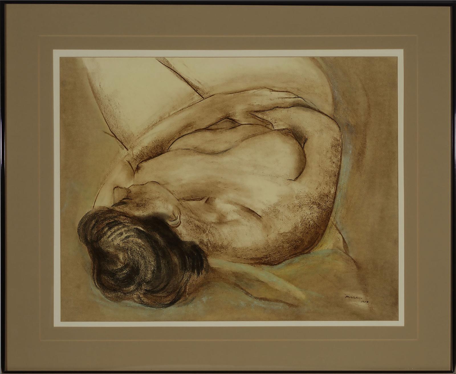 Louis Muhlstock (1904-2001) - Untitled (Sleeping Nude)