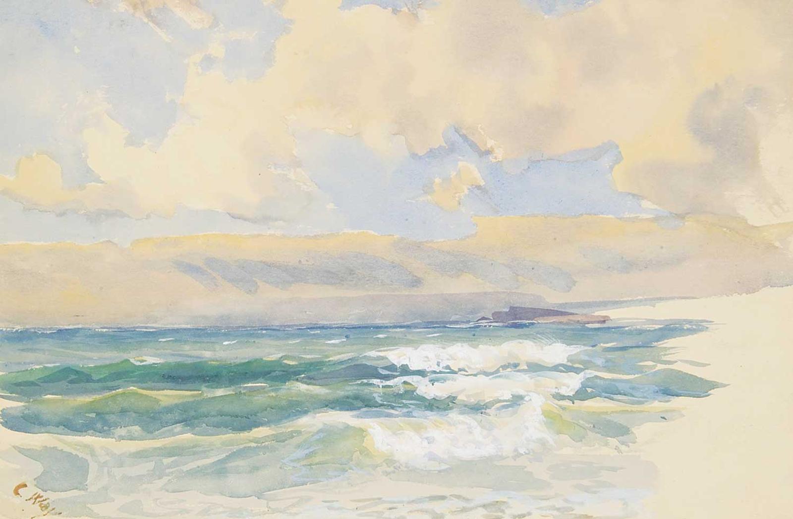 Charles Jones (C. J.) Way (1834-1919) - Seascape with Waves