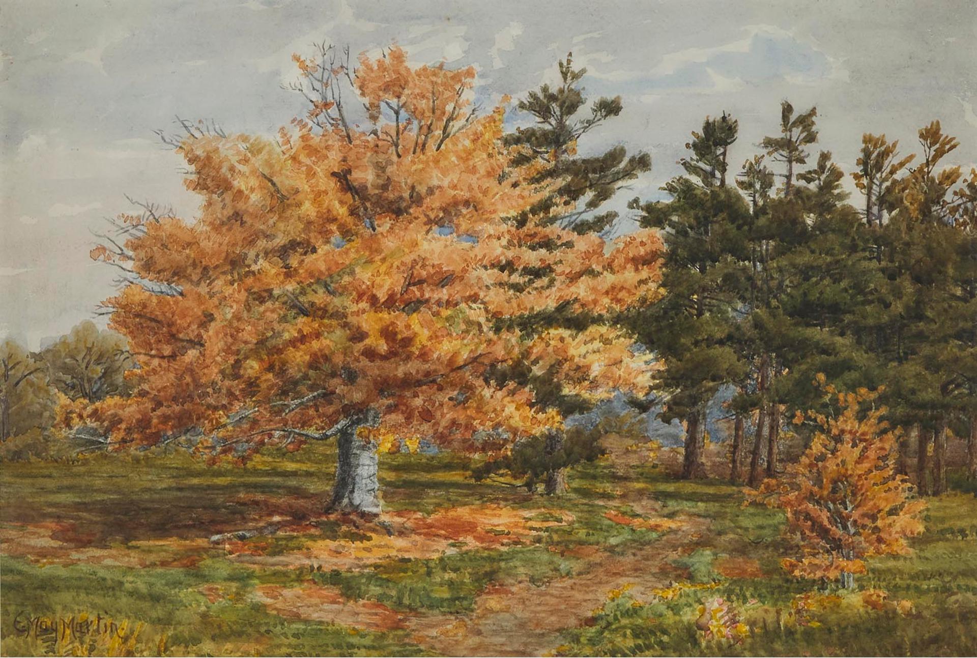 Emma May Martin (1865-1957) - Trees In Autumn