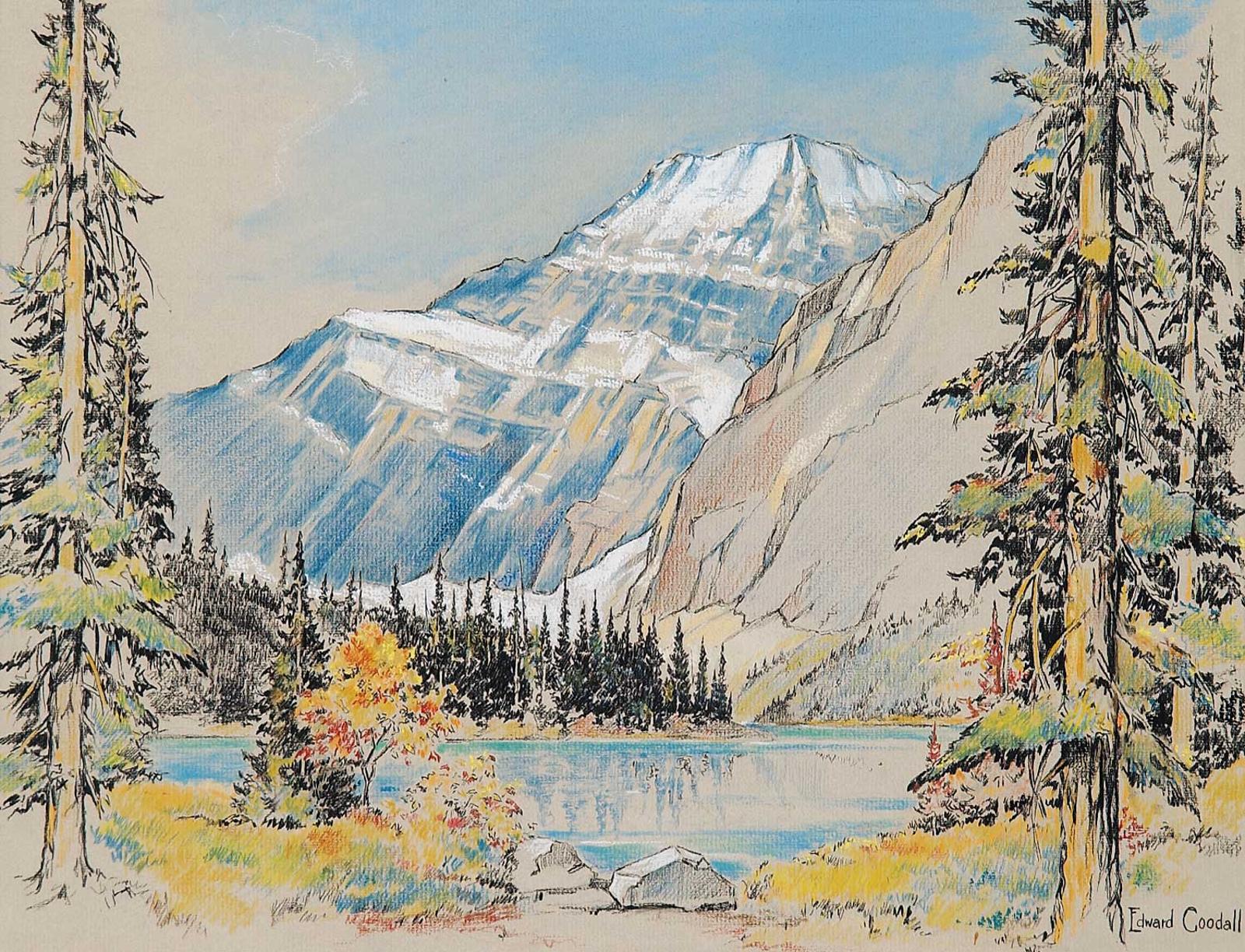 Edward Goodall (1909-1982) - Untitled - A View of the Mountains in Springtime