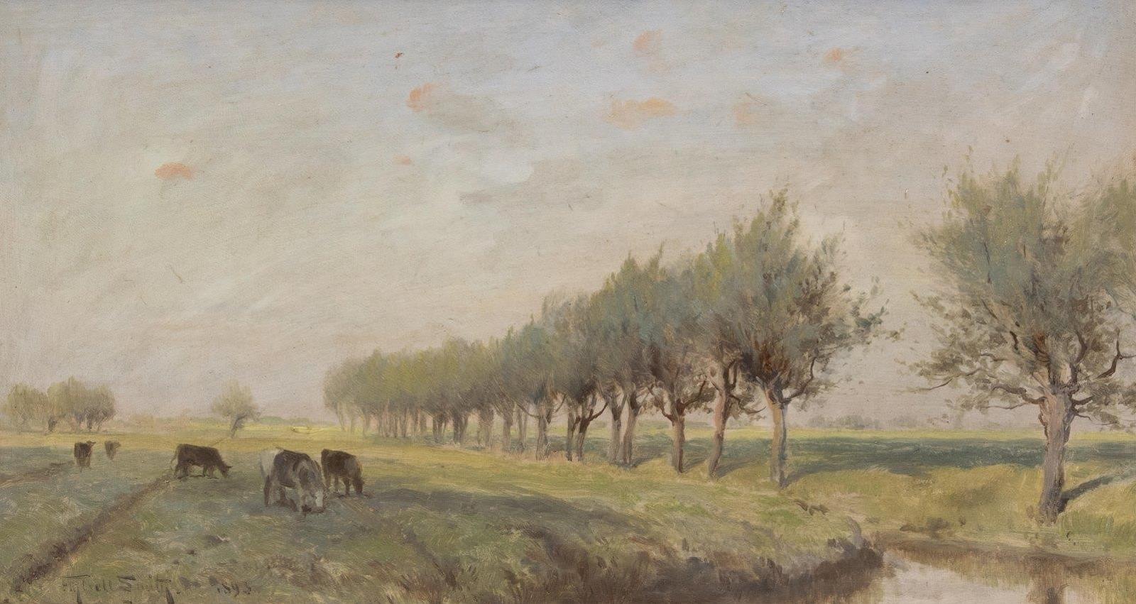Frederic Martlett Bell-Smith (1846-1923) - A Pastoral Scene With Grazing Cattle; 1893