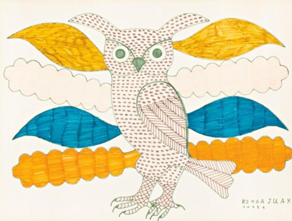 Kenojuak Ashevak (1927-2013) - Owl, ca. early 1970s