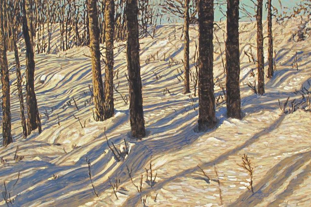 Herbert Otto (Herb) Sellin (1943) - Poplars In The Snow #2; 1981