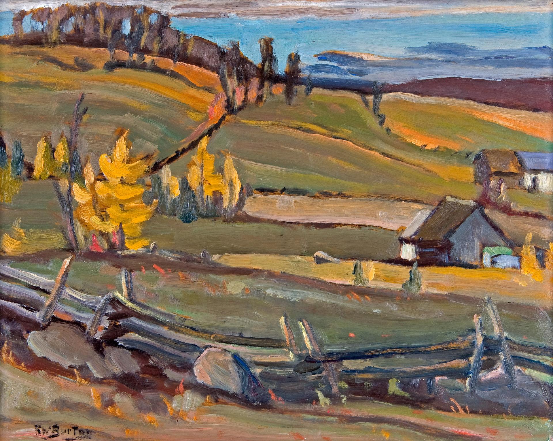 Ralph Wallace Burton (1905-1983) - Farm Land near Mt. Pellier, Quebec
