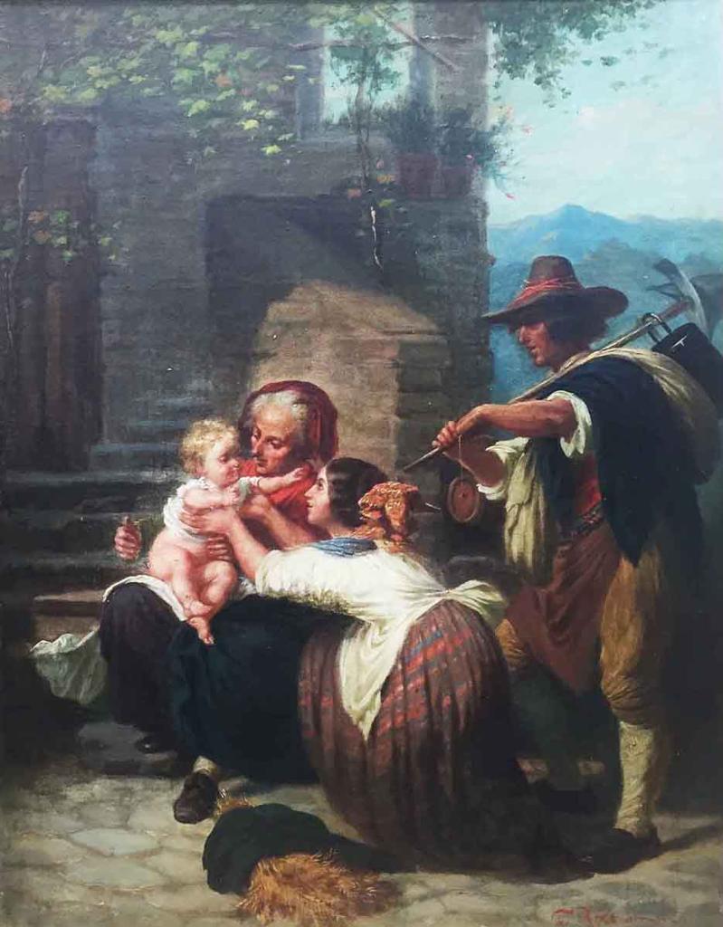 Francesco Bergamini (1851-1900) - The Happy Family