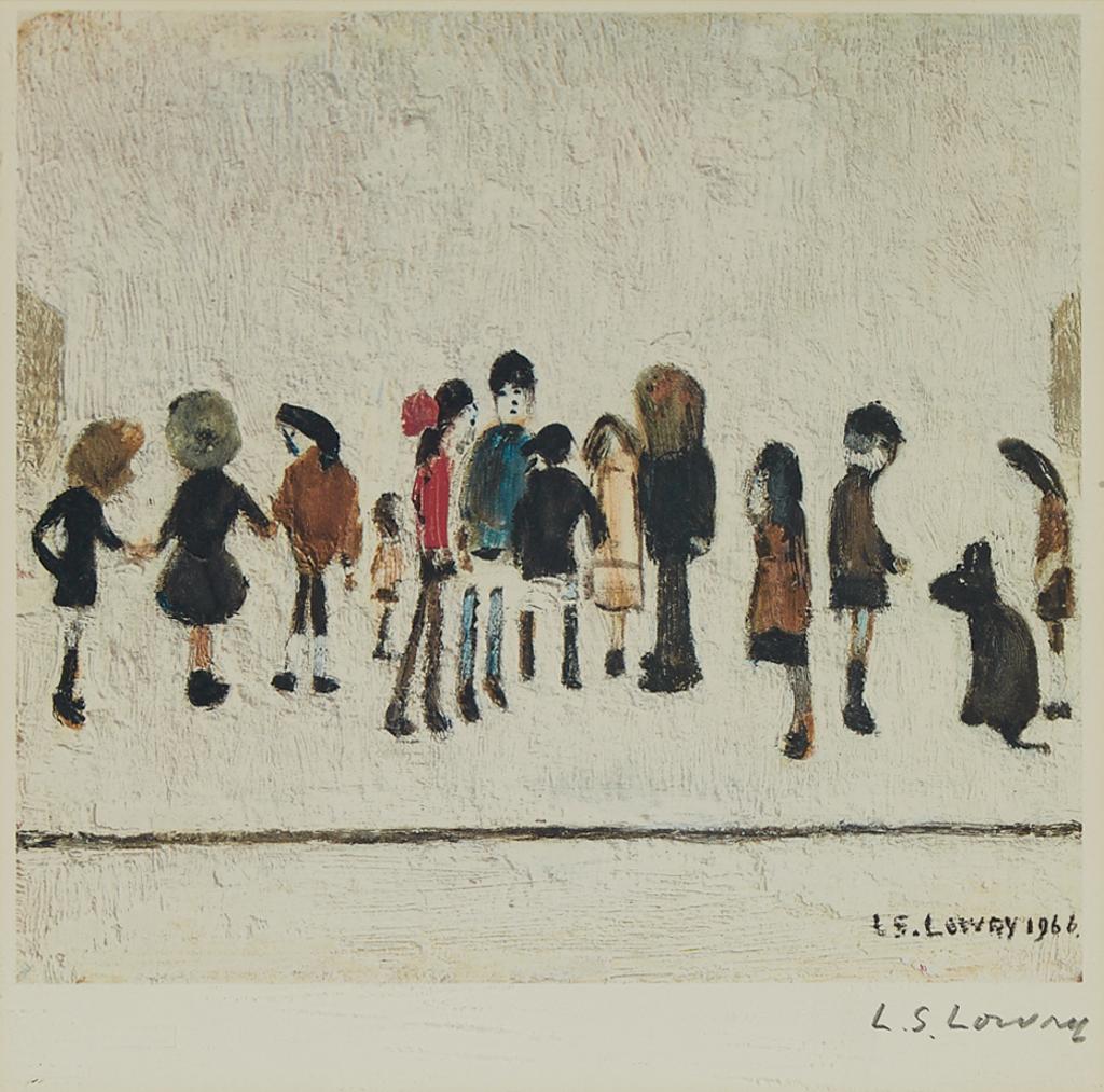Laurence Stephen Lowry (1887-1976) - Group Of Children, 1966